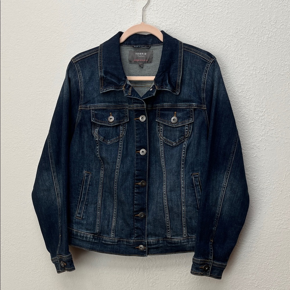 Torrid Dark Blue Jean Jacket Size 1